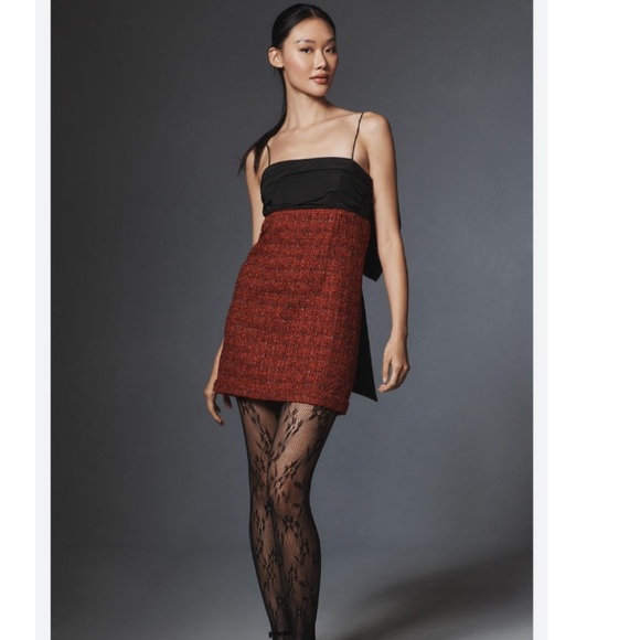 MAEVE BOW SQUARE-NECK MINI DRESS - Picture 2 of 10